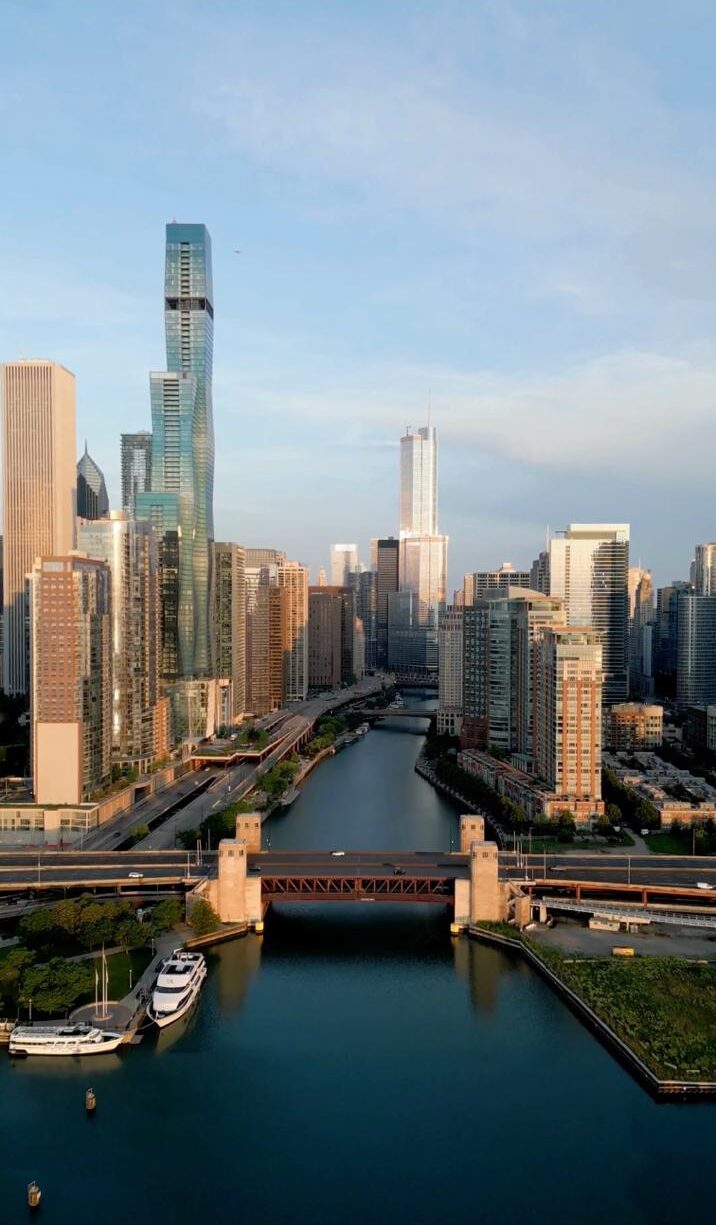 City with Tall Buildings